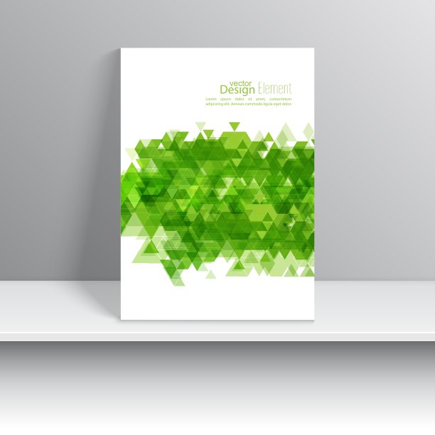 杂志封面与树叶三角形图片下载