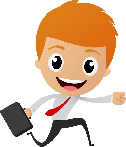 跑步上班的商人图片下载