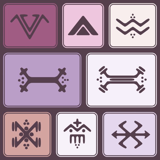 无缝背景与途锐纹身符号图片下载