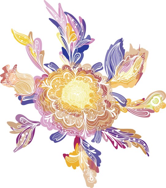 创意花卉装饰图案图片下载