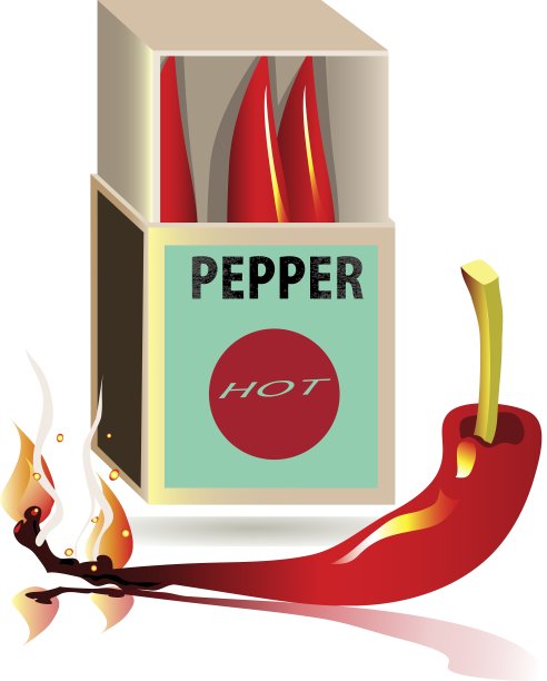 在白色背景上孤立的红辣椒图片下载