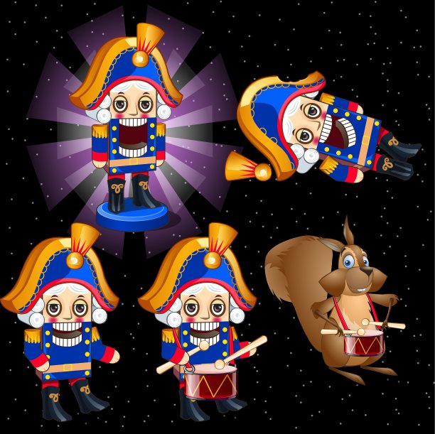 胡桃夹子和海狸的四个士兵图片下载