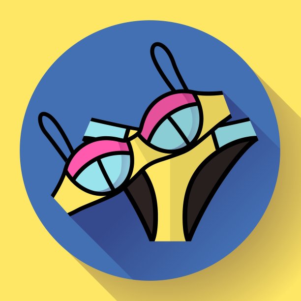 时尚女性泳装比基尼图标图片下载