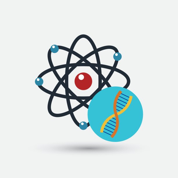 彩色的原子图标在白色的背景图片下载