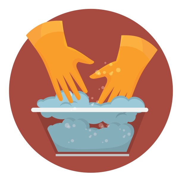 洗衣服务概念设计图片下载