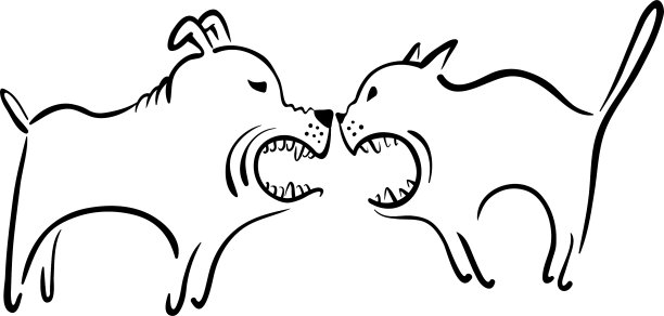 猫狗斗殴图片下载