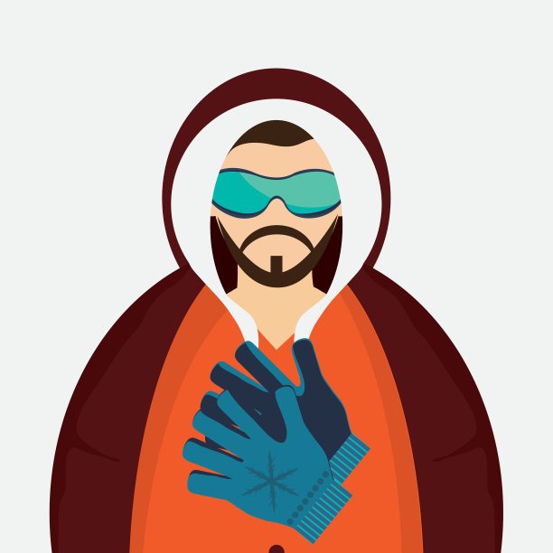 冬季设计运动图标丰富多彩图片下载