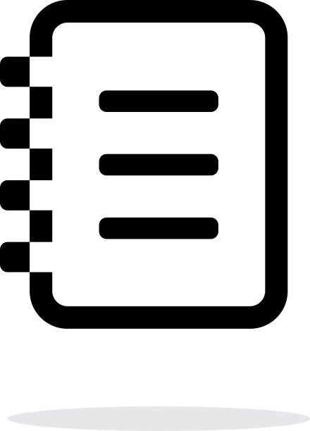 白色背景上的笔记本简约图标图片下载