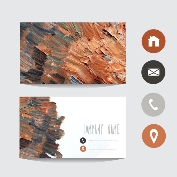 油彩名片图片下载