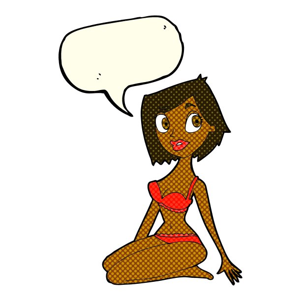 卡通美女穿着内衣，还能说话图片下载