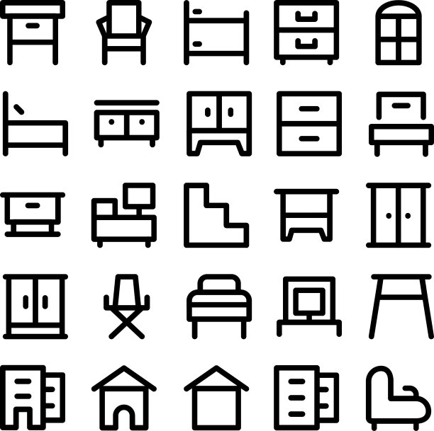 建筑物和家具图标9图片下载