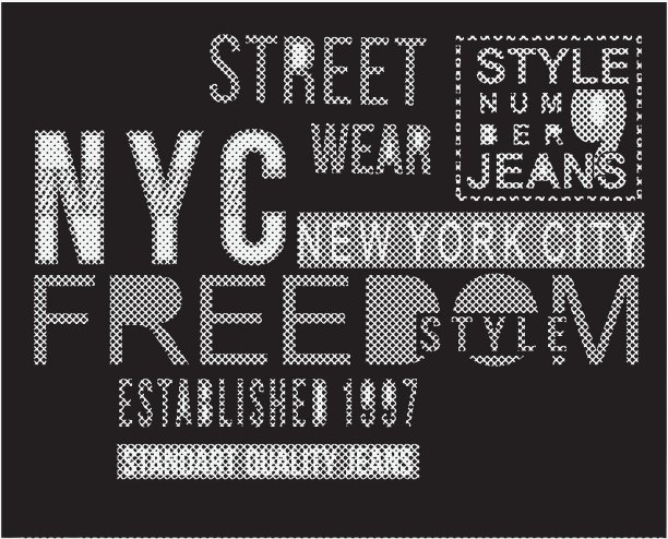 街头风格的排版t恤图形图片下载