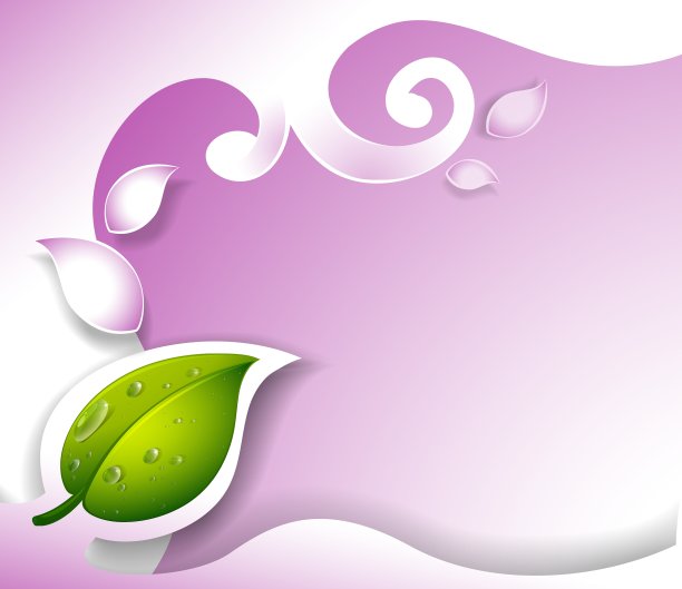 带有绿叶的镶边图案图片下载