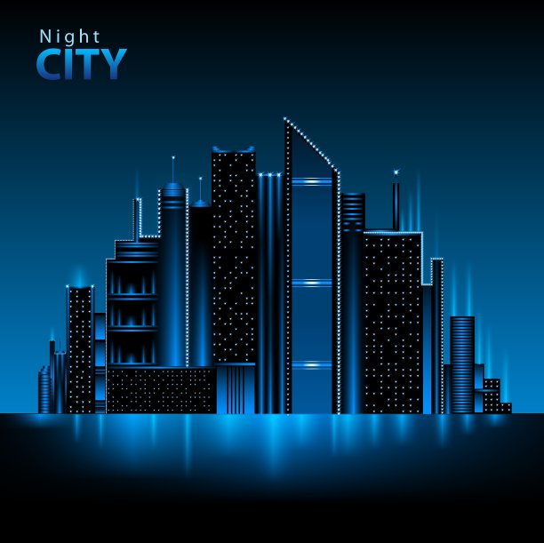 晚上的城市图片下载