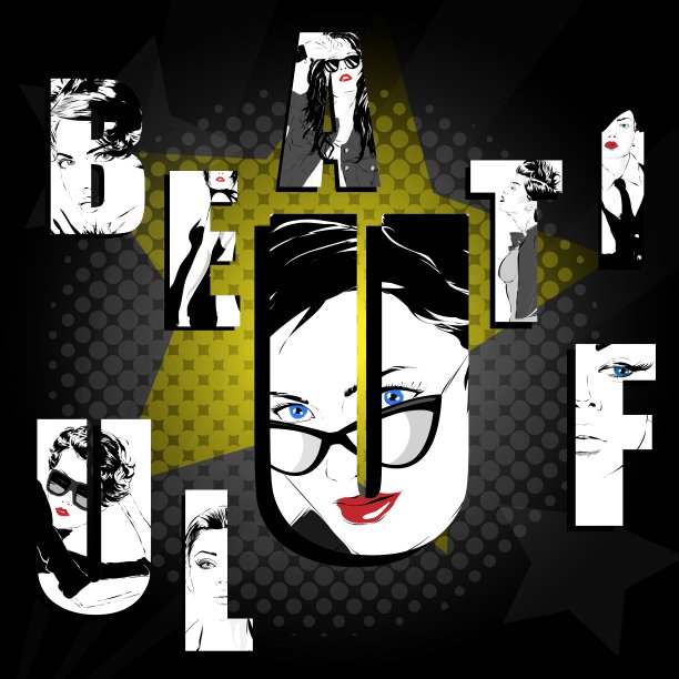 时尚背景在素描风格图片下载