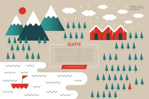 冬天的山的概念图片下载