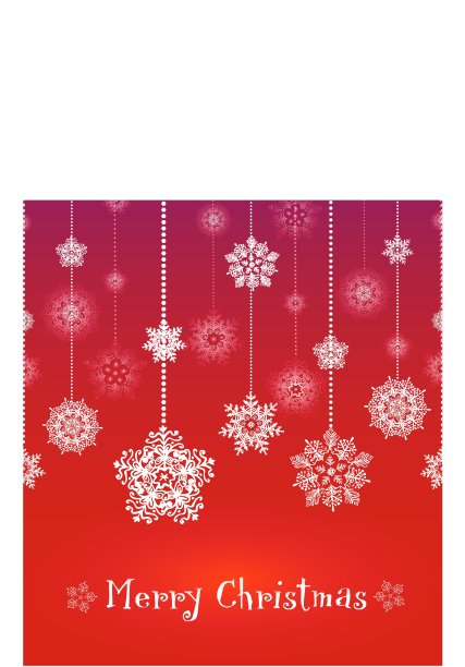 红色圣诞贺卡图片下载
