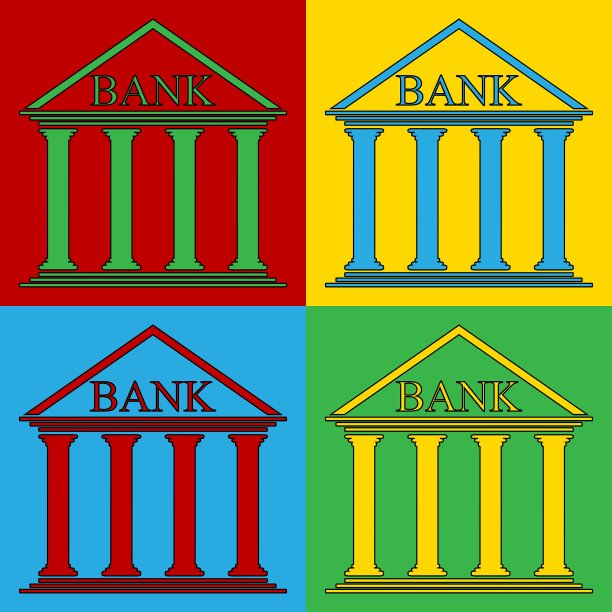 波普艺术银行图标图片下载