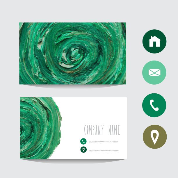 油彩名片图片下载