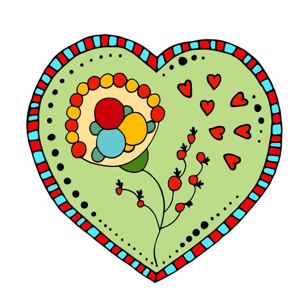 粗略的涂鸦的心图片下载