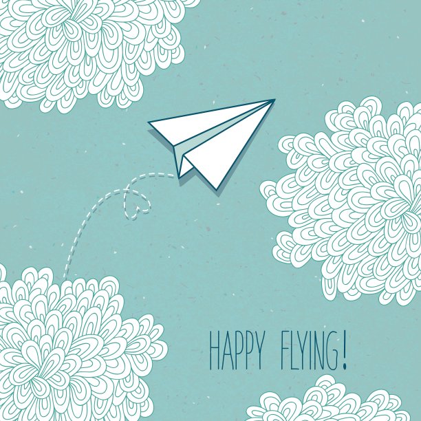 可爱的手绘贺卡与纸图片下载