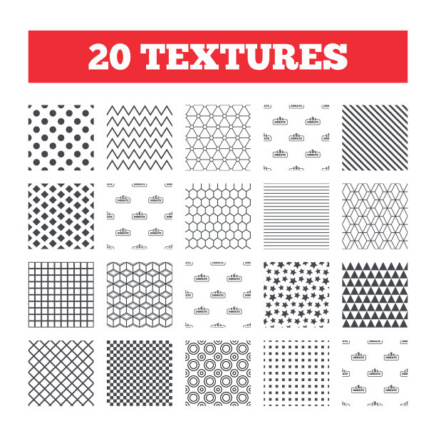 捐款标志为美元、欧元和英镑图片下载