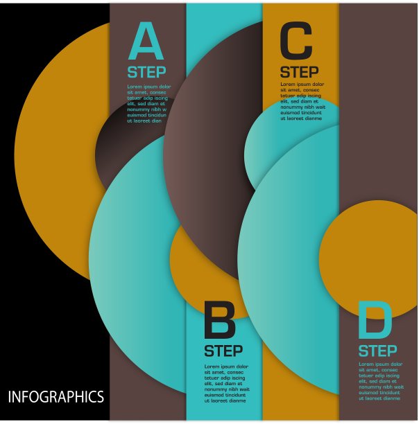 信息图表圈ABCD图片下载