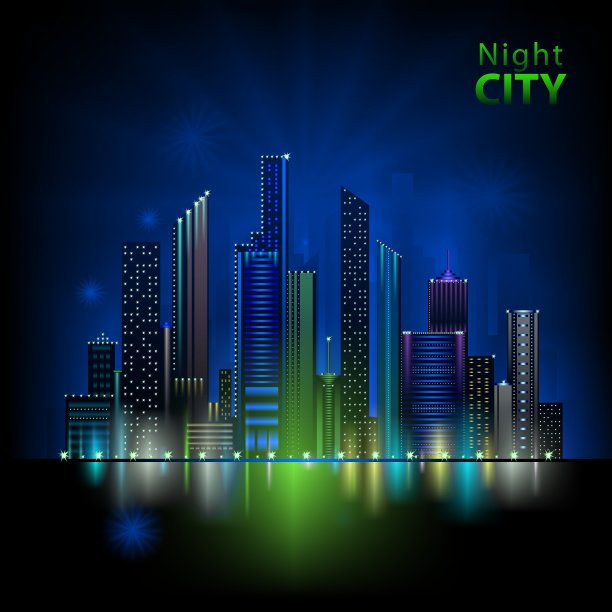 晚上的城市图片下载