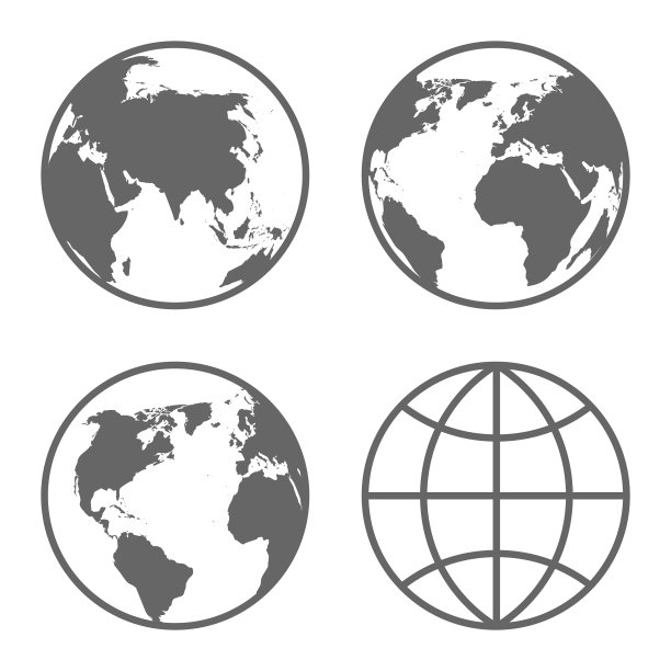 地球仪图标集图片下载