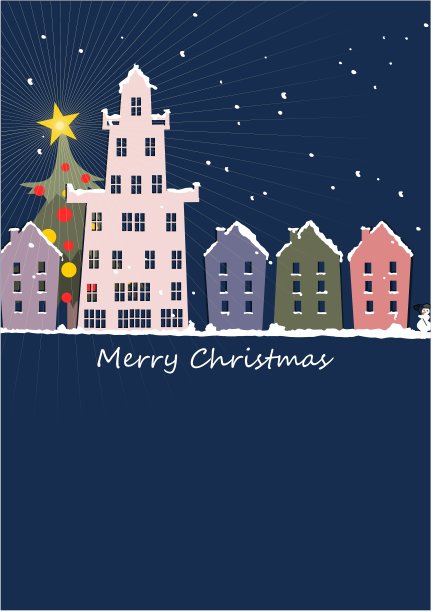 在我们小镇的圣诞之夜图片下载