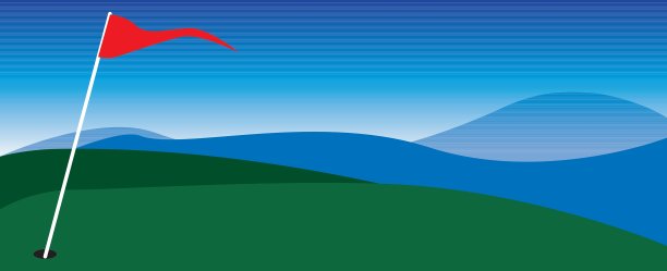 高尔夫的旗帜图片下载