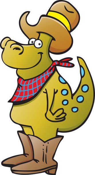 卡通恐龙牛仔图片下载