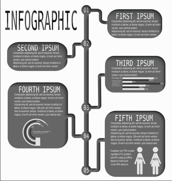 时间线信息图形图片下载