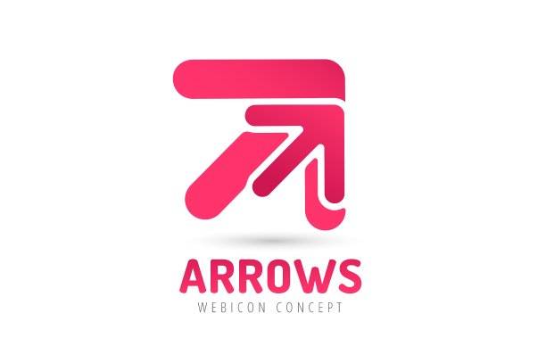 箭头图标抽象标志模板图片下载