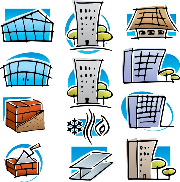 房地产与建筑图标图片下载