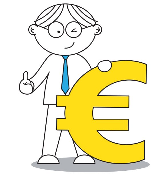 商人和欧元的象征图片下载