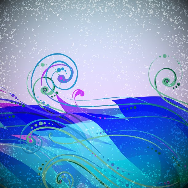 抽象的波浪光背景与漩涡和图片下载