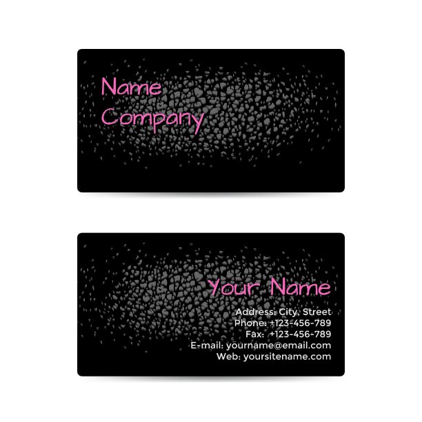 黑色皮革背景的名片图片下载