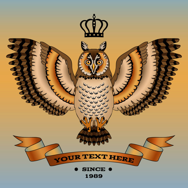 冠带和头衔的猫头鹰图片下载