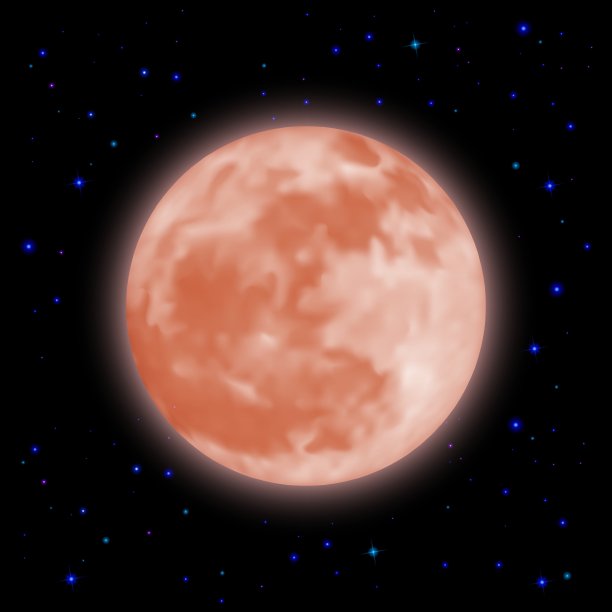 夜空下月亮的低角度视图图片下载