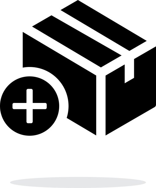 白色背景上的添加框简易图标图片下载