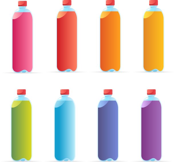 五彩缤纷的水瓶图片下载