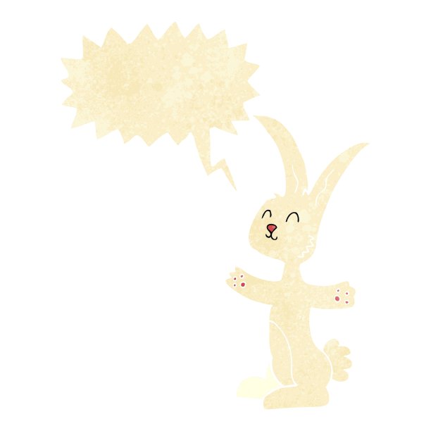 卡通兔子与语音泡泡图片下载