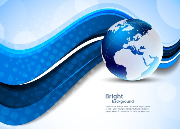 蓝色背景加地球仪图片下载