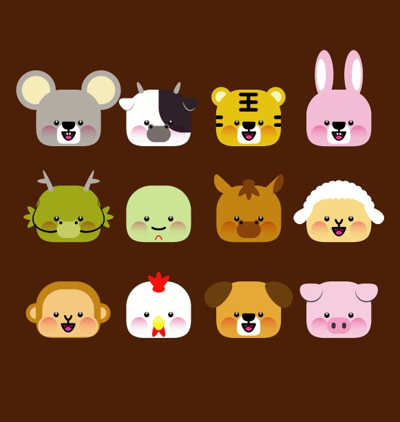 十二生肖动物图片下载