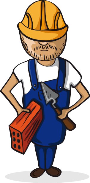 职业建筑工人卡通人物图片下载