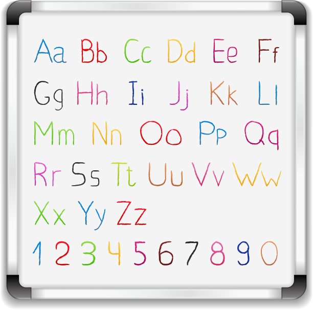 在白板上手绘字母图片下载