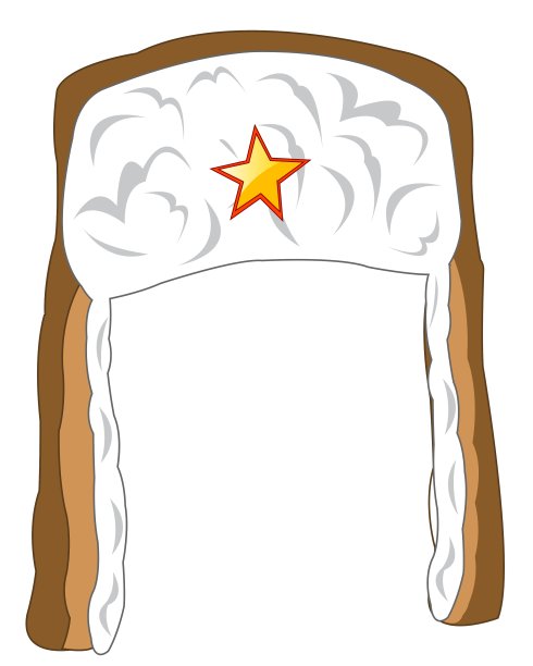 带星星的冬季帽子图片下载