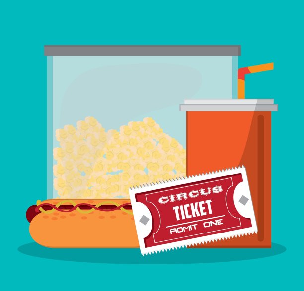 食物和门票设计图片下载