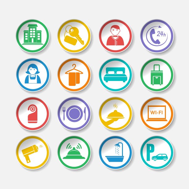 酒店旅游贴纸图片下载